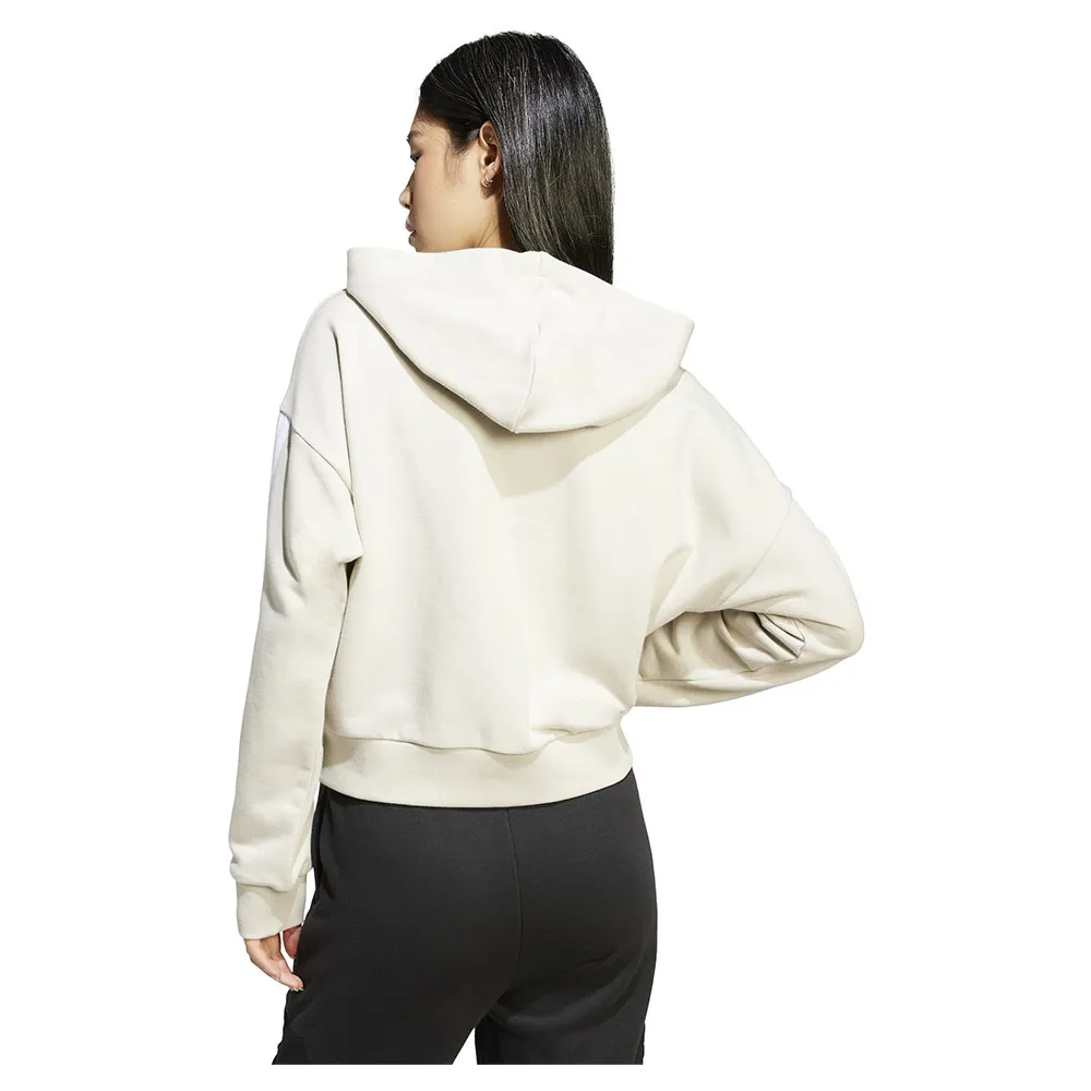 Толстовка adidas Essentials 3 Stripes French Terry full zip, бежевый — фото 2