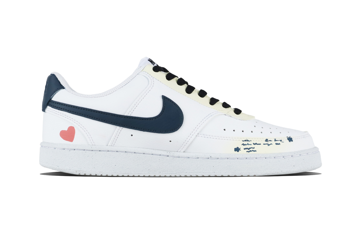 Nike Court Vision 1 Love Letter Abrasion Resistant Low top Skateboard Shoes Unisex бежевые — фото 3