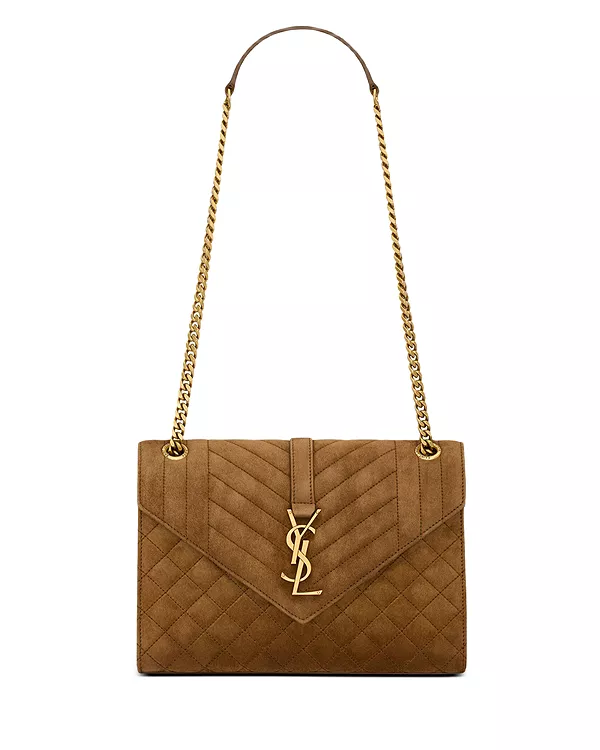 

Сумка-Конверт среднего размера через плечо Saint Laurent, коричневый