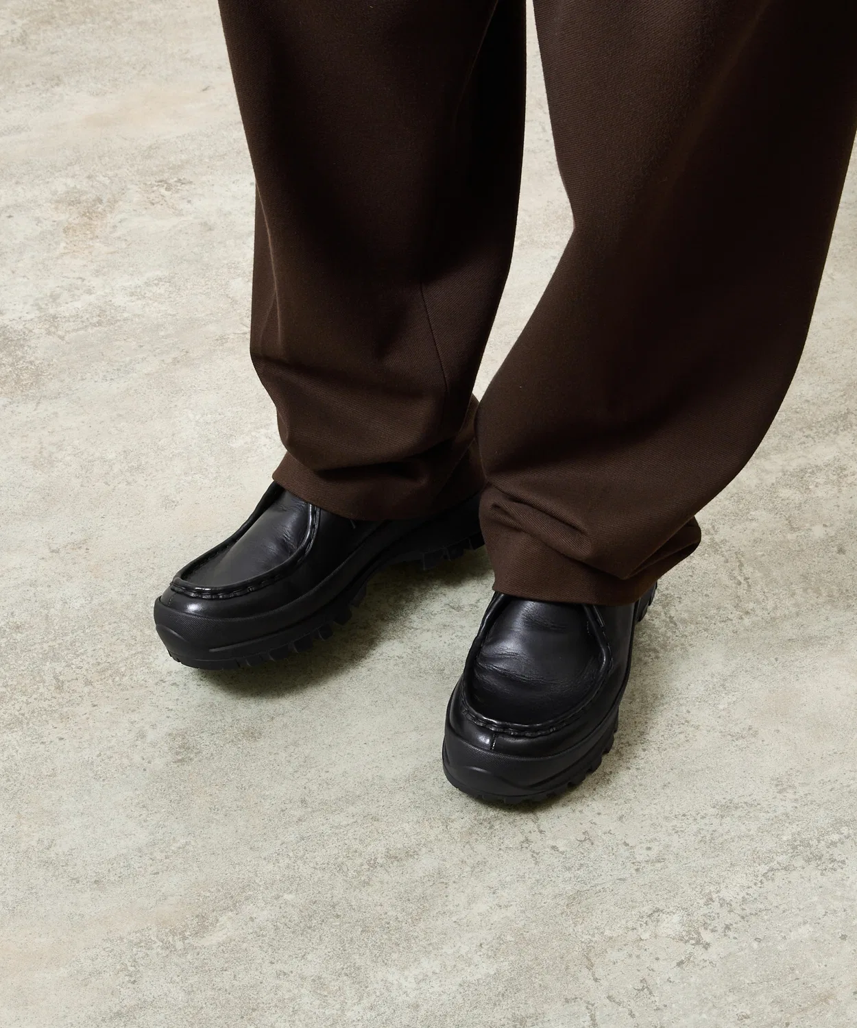 Тирольские туфли PADRONE с подошвой Vibram, стеар-кожа, черный — фото 2