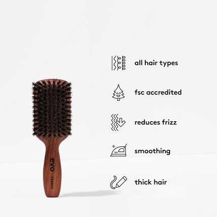 Расческа-лопатка Conrad Bristle Paddle Brush — бережно распутывает, укладывает, разглаживает волосы Evo — фото 2