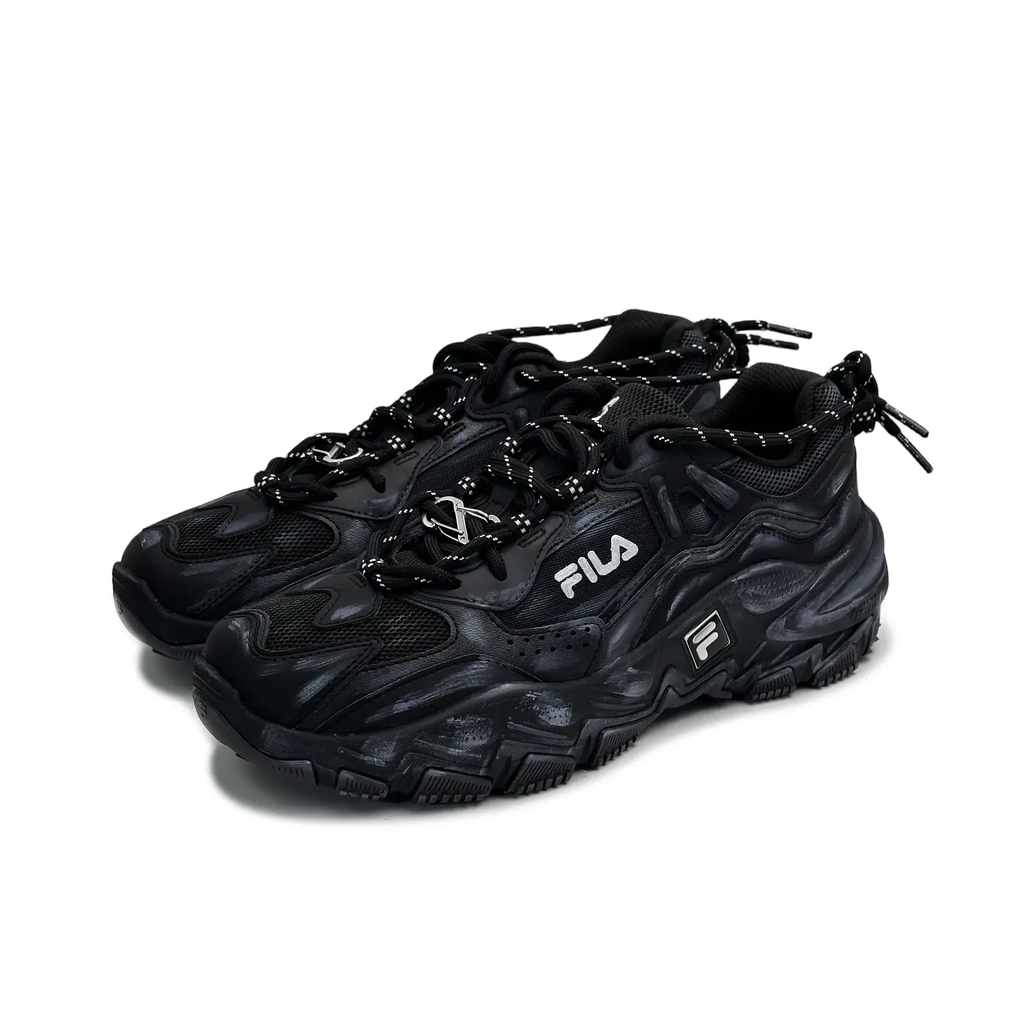 FILA Ravagement 2 устойчивые к истиранию низкие повседневные кроссовки men's black — фото 4
