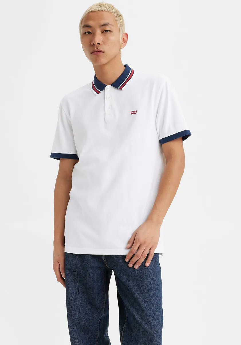 

Рубашка-поло Levi's "LE NEW LEVIS HM POLO" с маленьким логотипом в виде крыла летучей мыши, цвет Tunnel Tipping Bright White