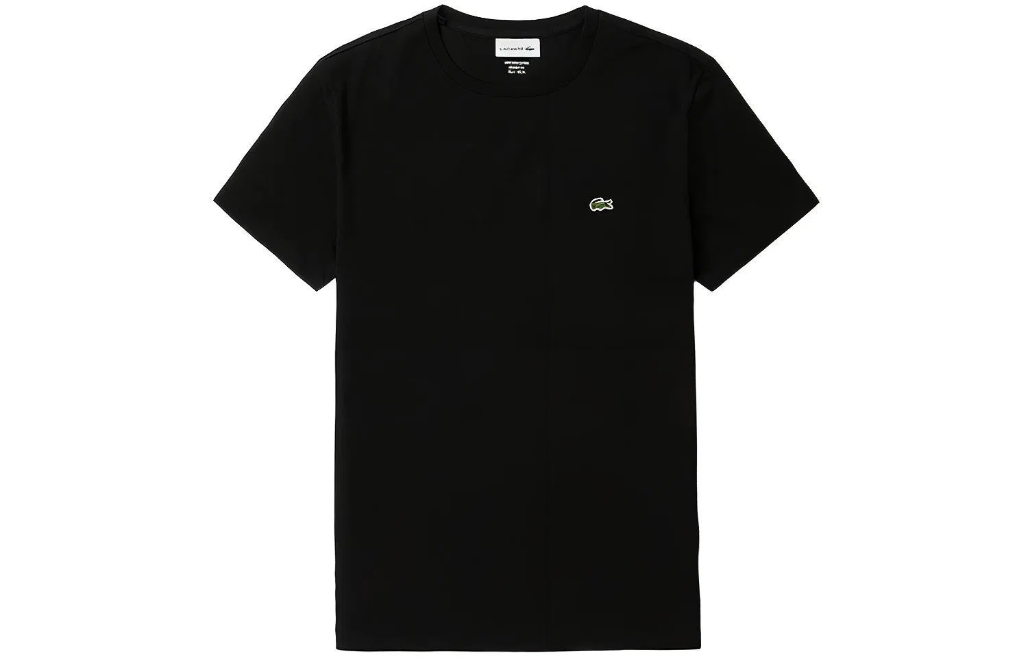 Футболка с логотипом LACOSTE Logo Patch Crewneck T Shirt, угольно-черный — фото 3