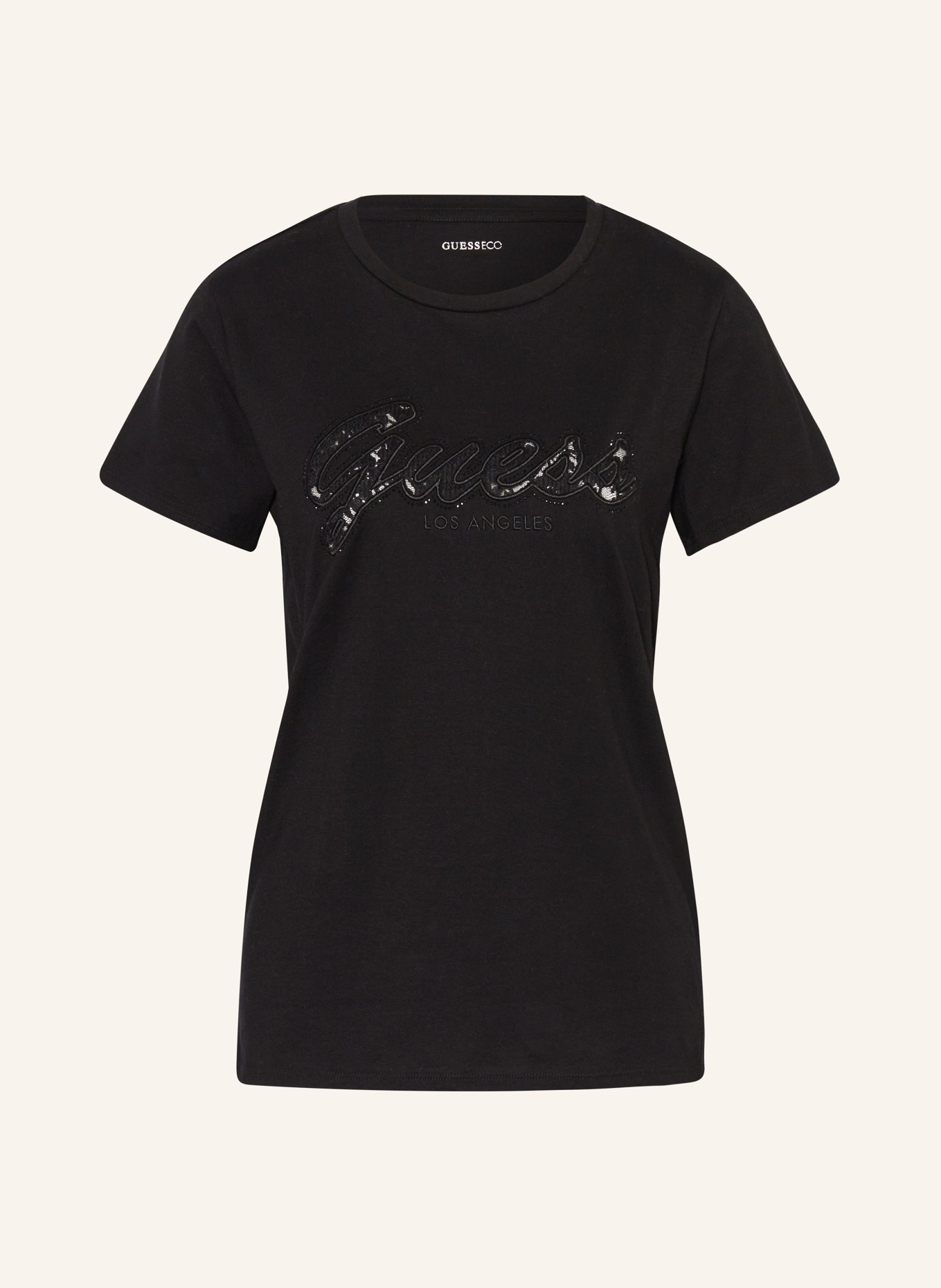 

Футболка с драгоценными камнями Guess, черный