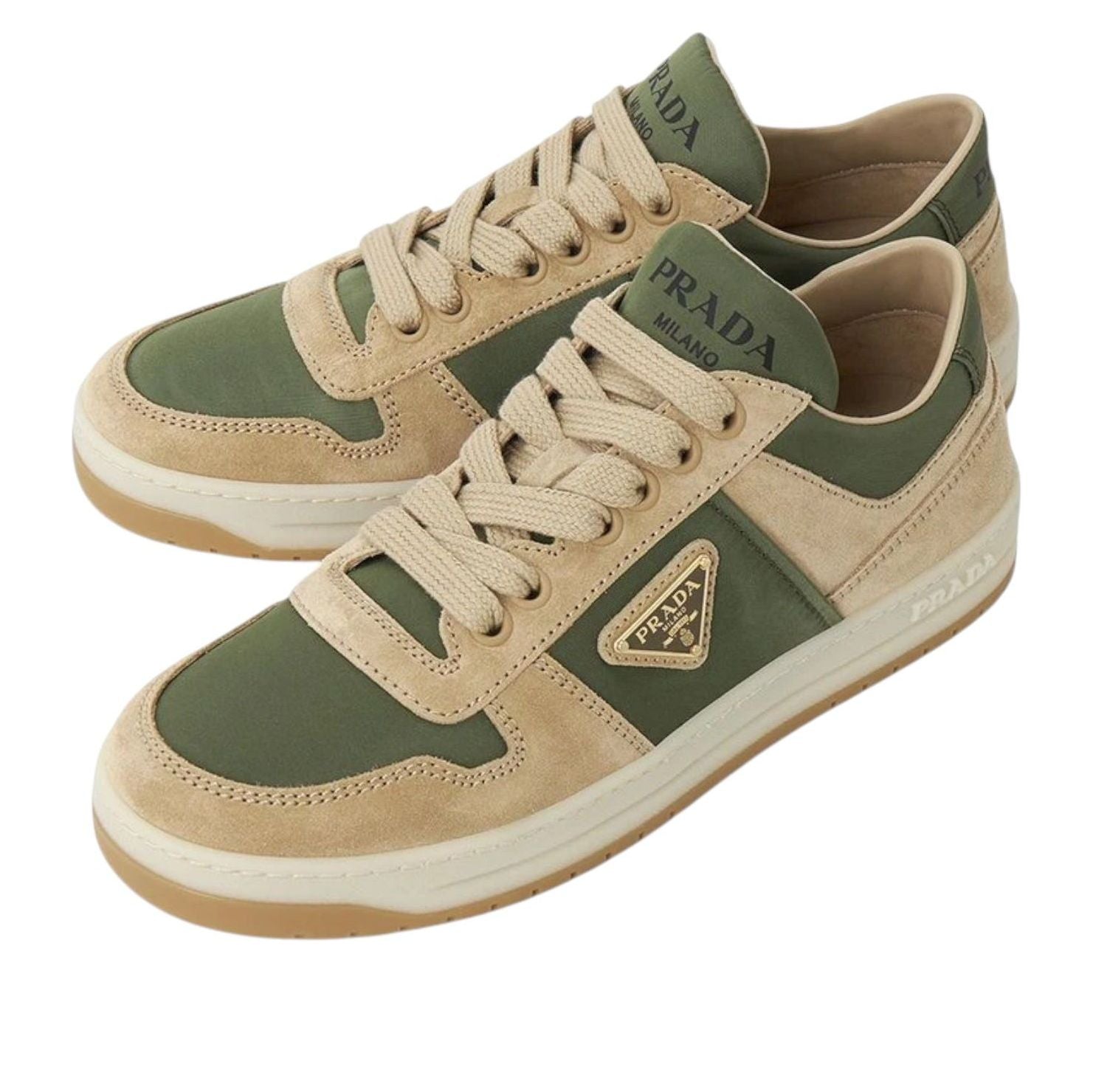 Кроссовки (WMNS) PRADA Downtown Leather Low 'Ecru Military' — фото 2