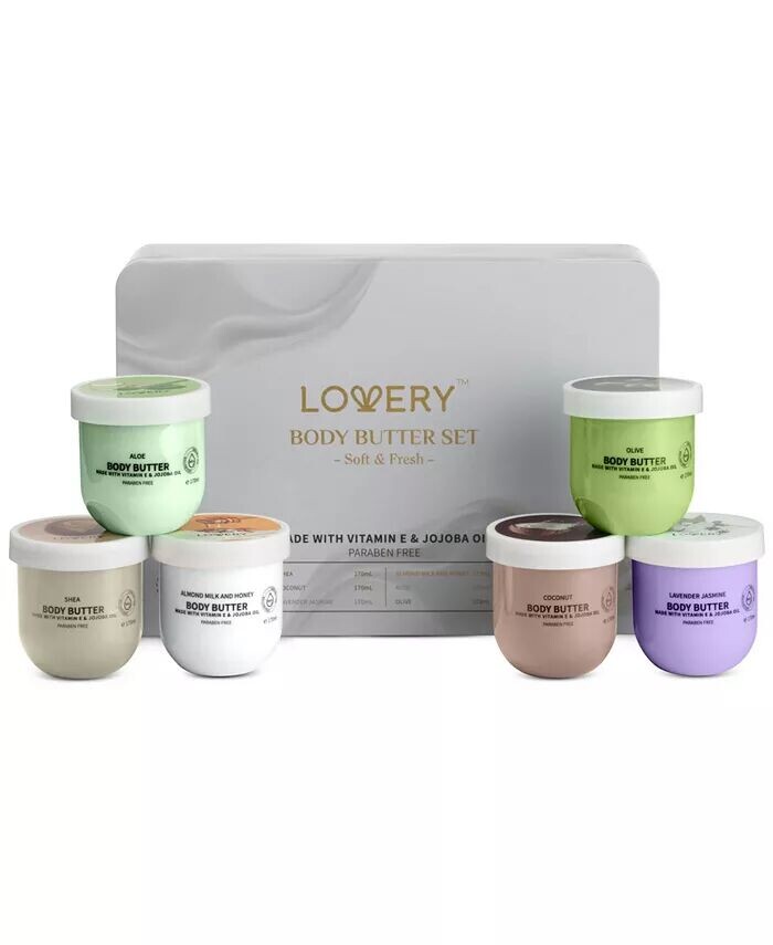 

Подарочный набор взбитого масла для тела, 6 шт Lovery