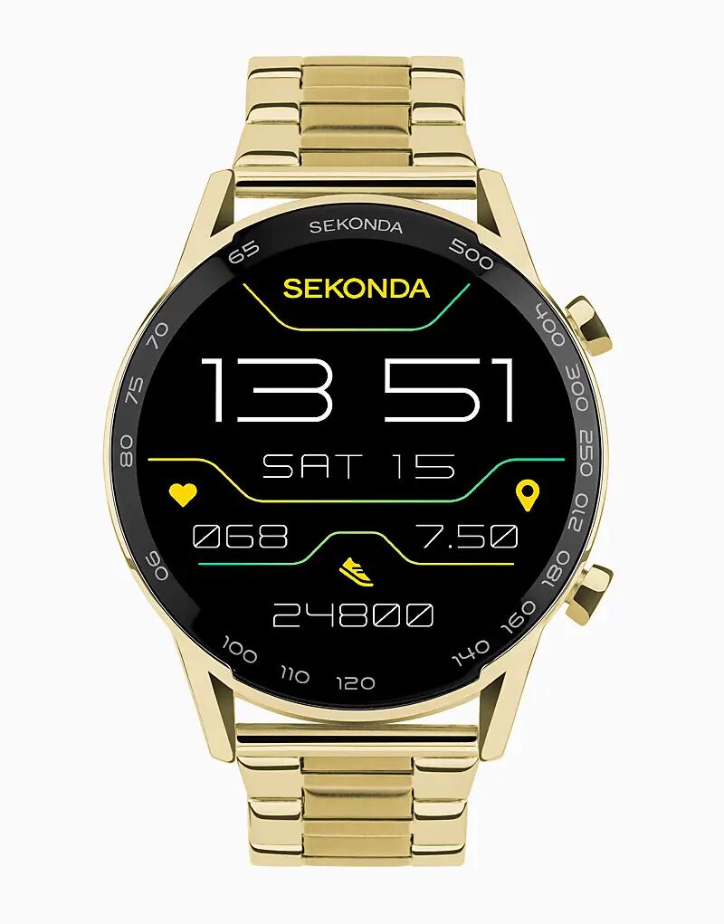 

Мужские смарт-часы Active plus 45 мм в золотом корпусе Sekonda