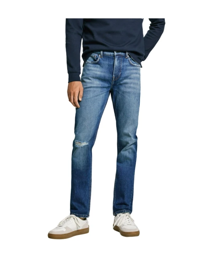 

Узкие потертые повседневные джинсы Pepe Jeans, синий