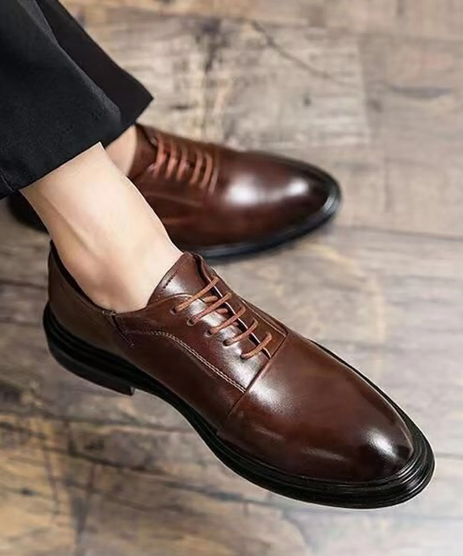 Мужские классические туфли из натуральной кожи 3-11E88 CALIFORNIA OUTFITTERS коричневые