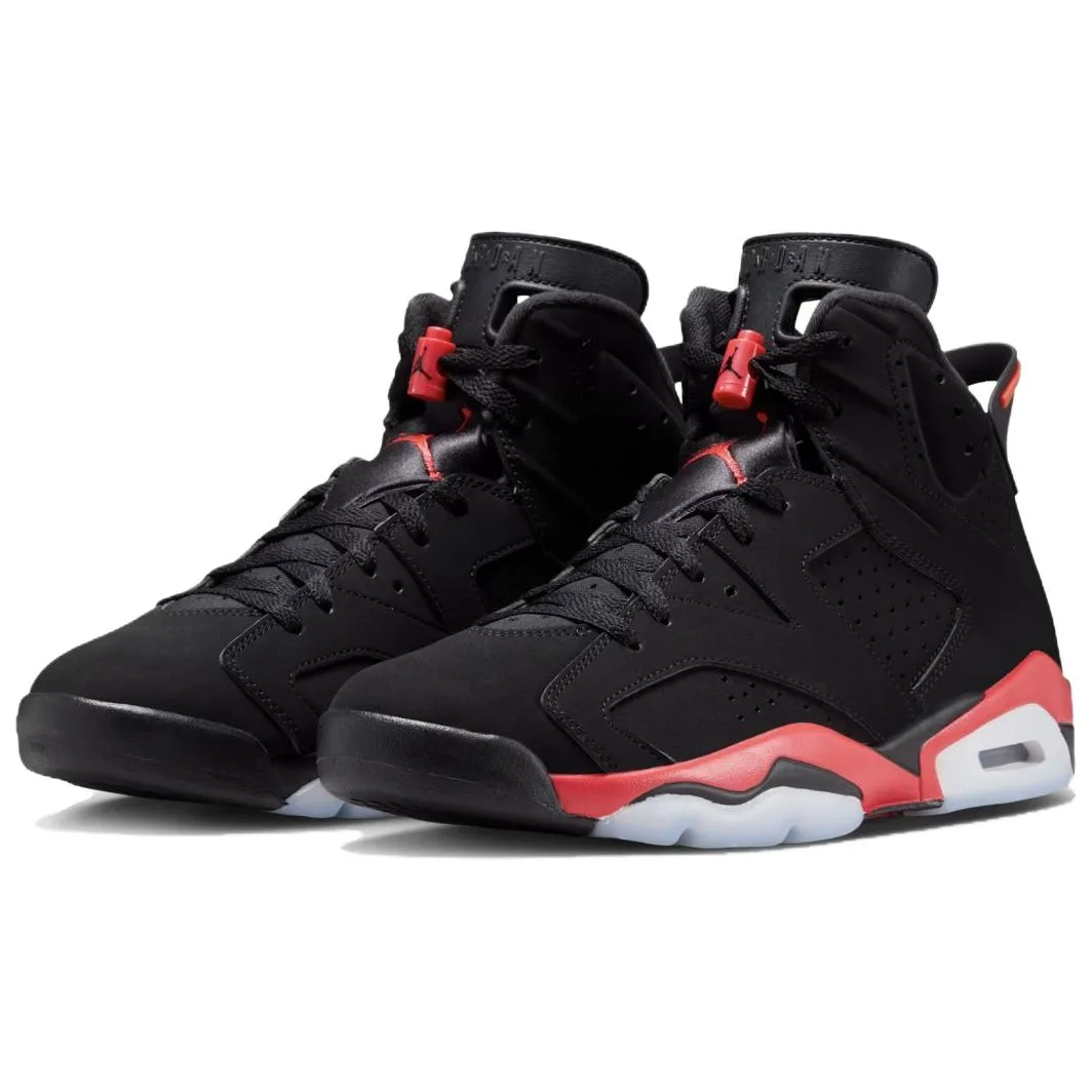 Jordan Air 6 High Top Vintage Кроссовки для баскетбола Unisex Black Red — фото 4