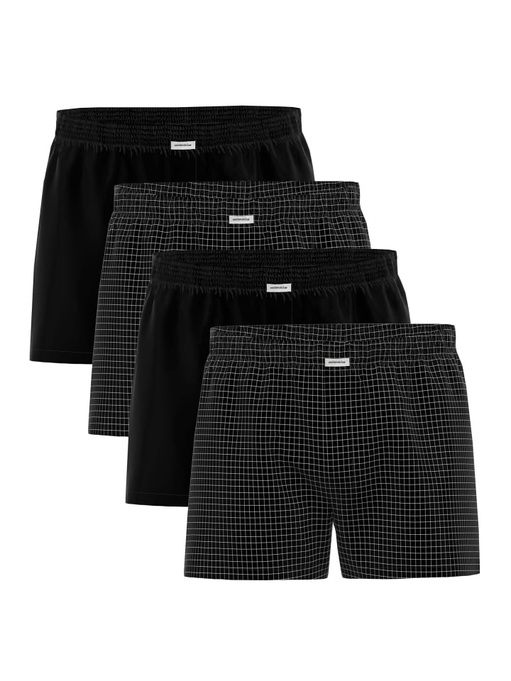 

Seidensticker Боксерские шорты Web, комплект из 4 штук, черные