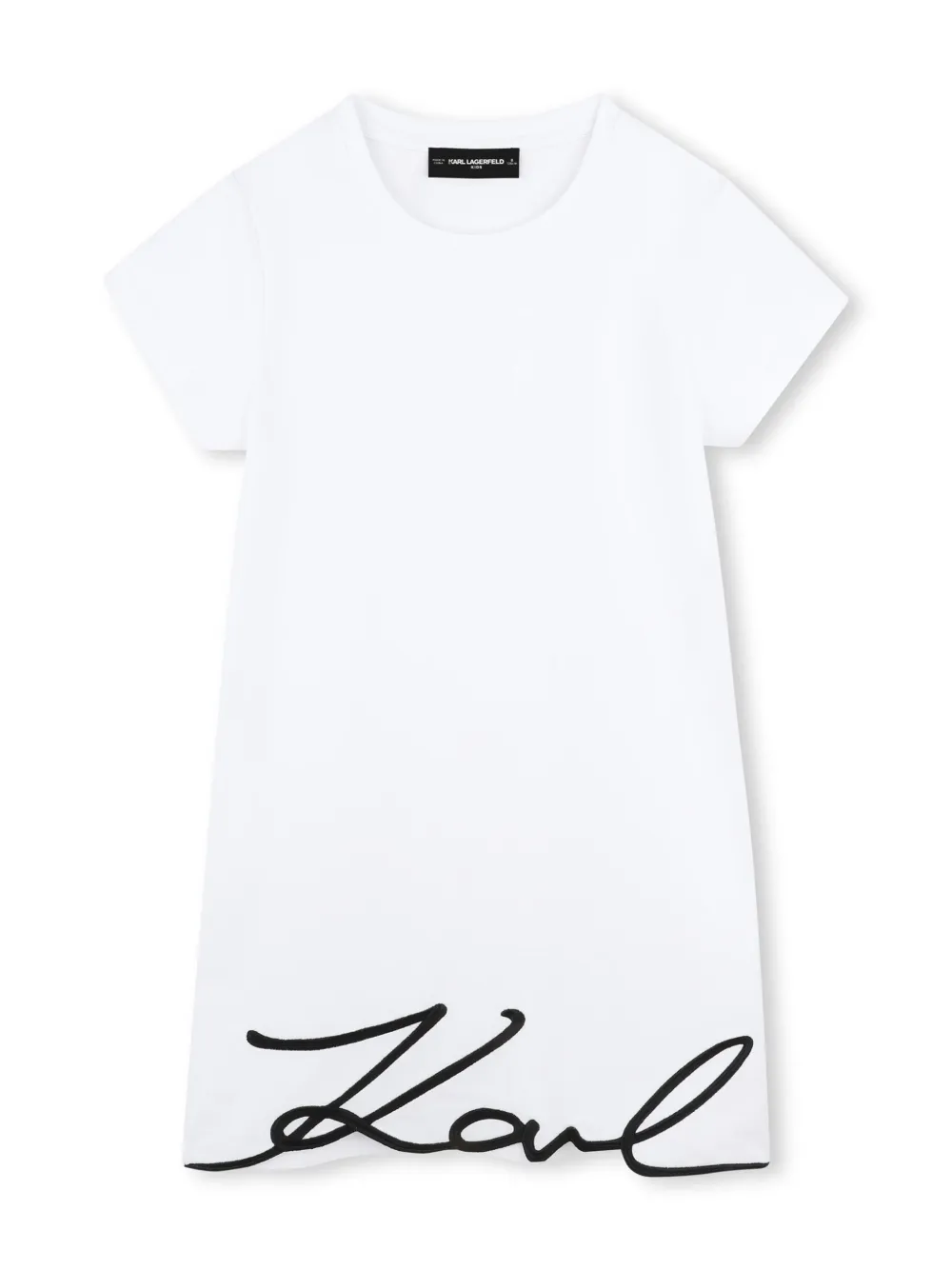 

Платье с логотипом KARL LAGERFELD KIDS, белый