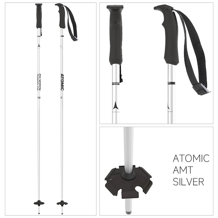 

Atomic Алюминиевые лыжные палки 24-25 для взрослых и детей, двойные лыжные палки для снега, _amt_silver_ лыжные палки aj50 115см