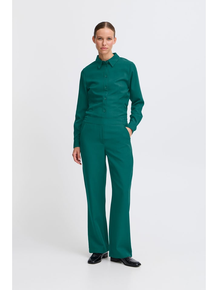 

B. young Брюки BYMMIDDE - легкие, тканые, прямого кроя, цвет "Морской мох"