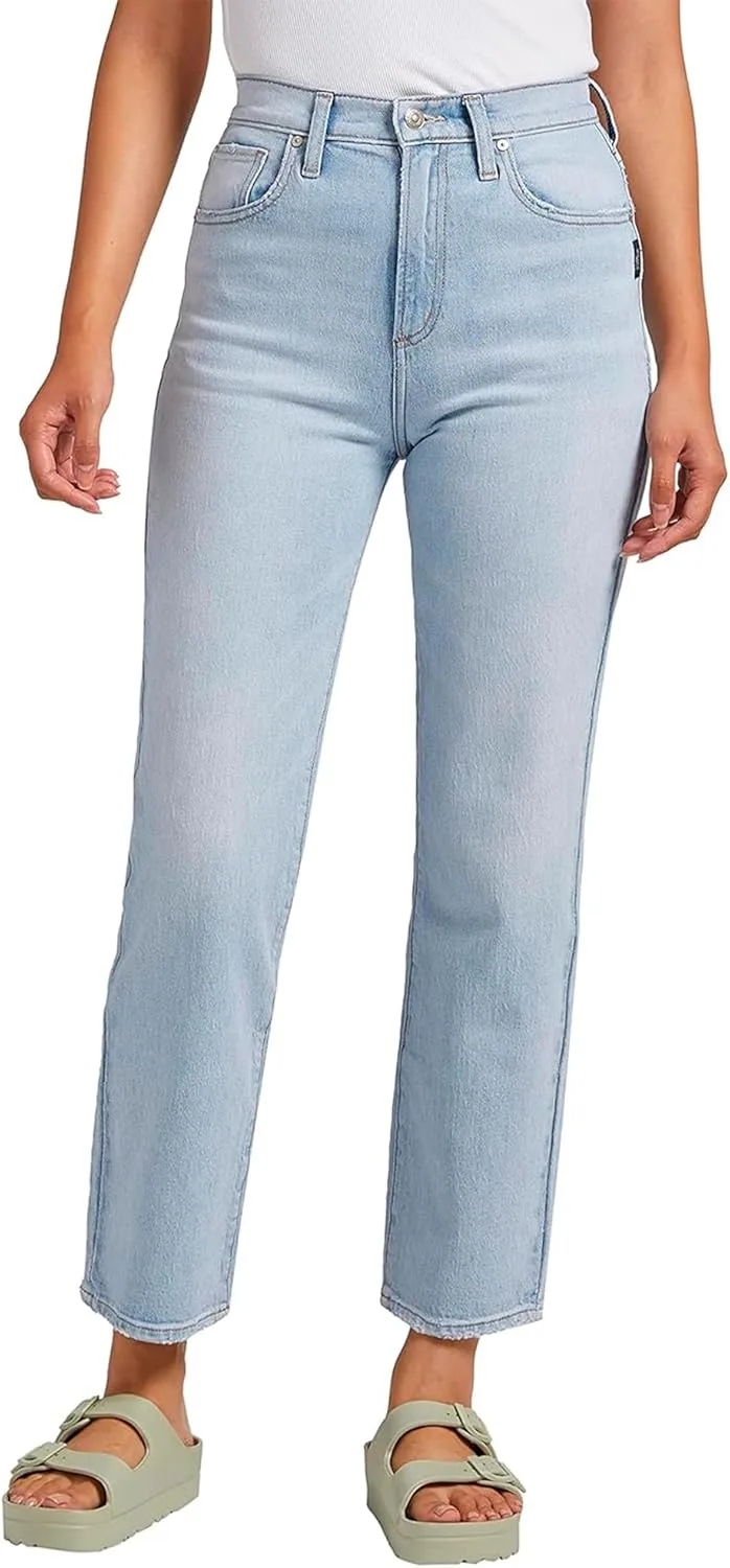 

Silver Jeans Co. Женские джинсы с высокой посадкой и прямыми штанинами