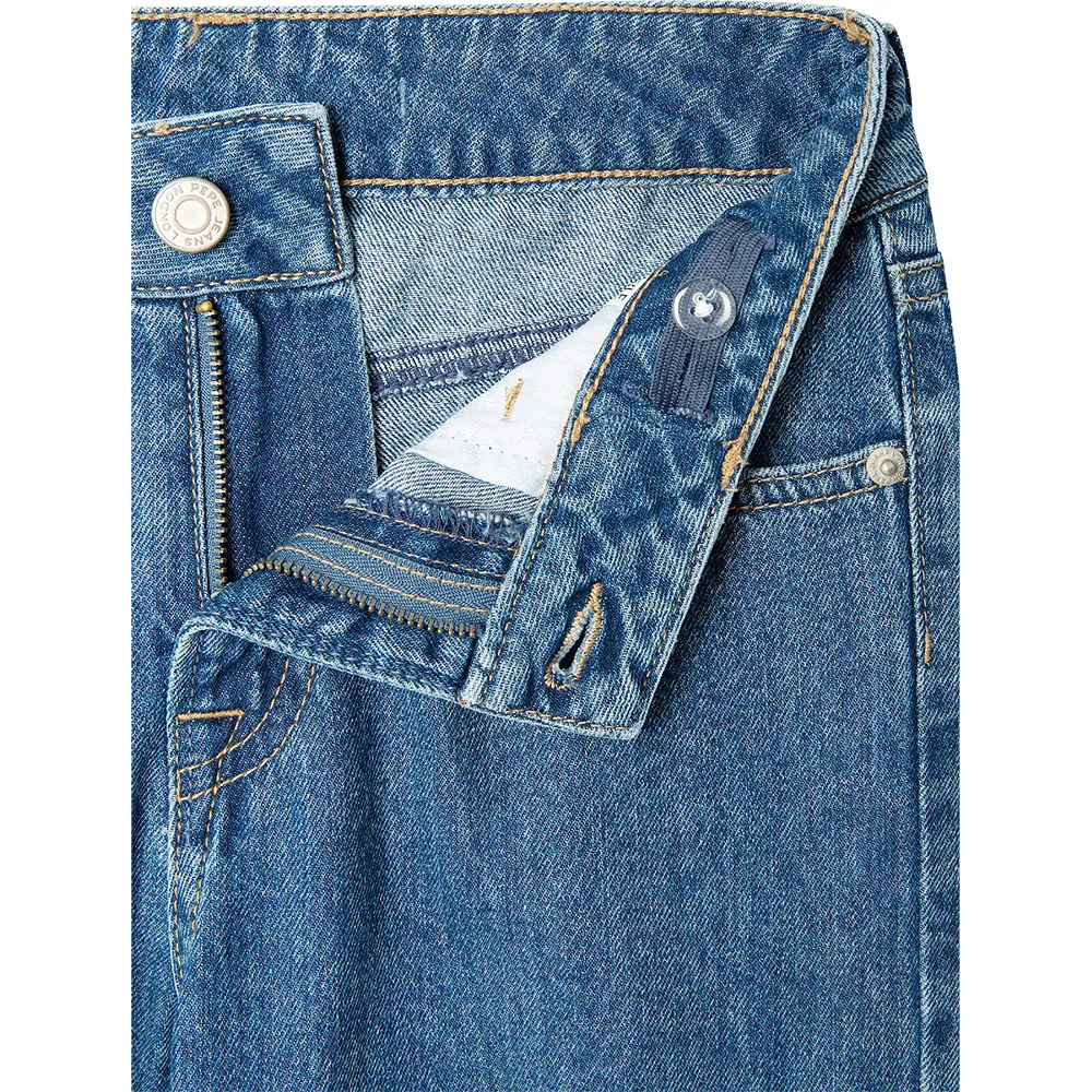 Джинсы Pepe Jeans Straight HW Robyne Floral с высокой талией, синий — фото 3