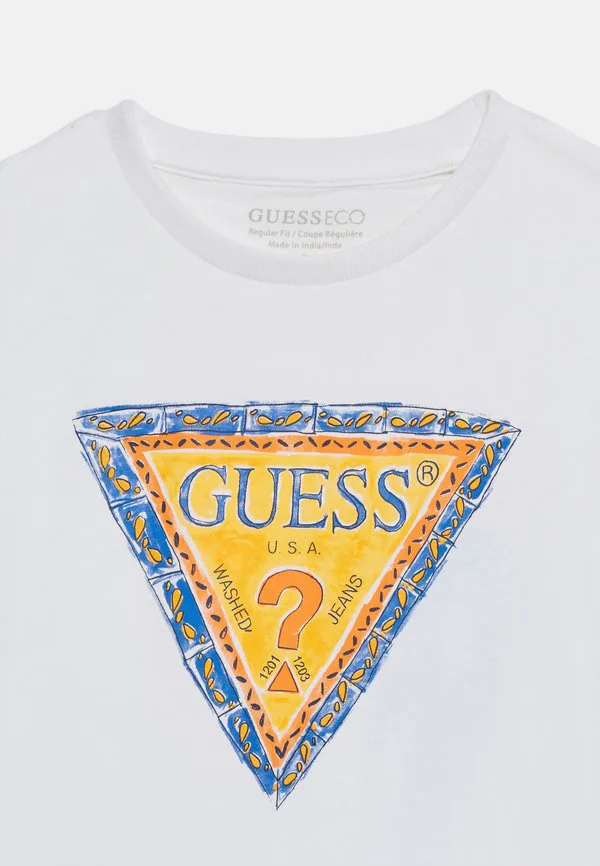 Футболка унисекс с принтом Guess, Pure White — фото 4