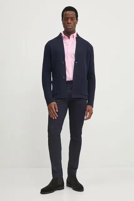Рубашка мужская хлопок Tommy Hilfiger, розовый — фото 3