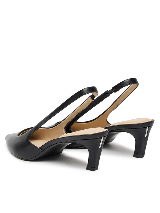 Сандалии Ess Kitten Heel Sling Back HW0HW02641 Calvin Klein, чёрный — фото 3