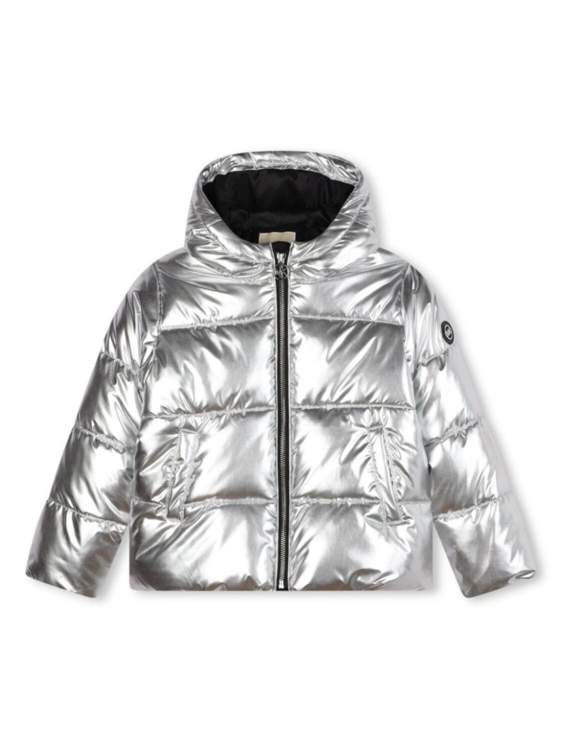

Michael Kors Kids металлизированная куртка-пуховик, серебристый