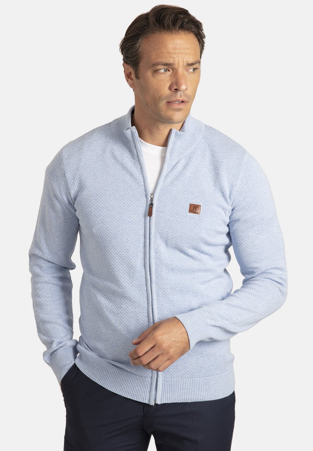 

Кардиган MODERN FIT HONEYCOMB Williot, цвет baby blue melange