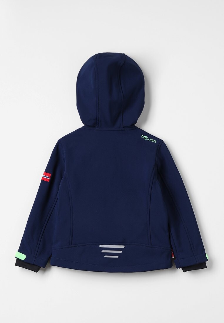 Куртка Softshell Kids Trollfjord Unisex TrollKids, цвет navy/light green — фото 2