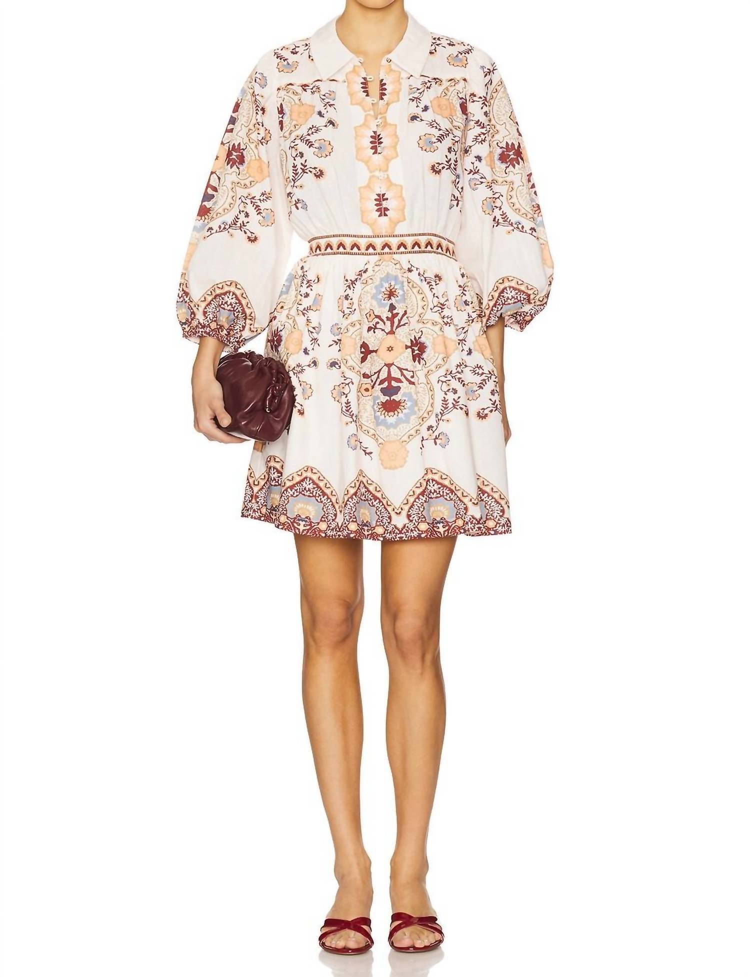 

Мини-платье Leigh цвета слоновой кости Lagos Cleobella