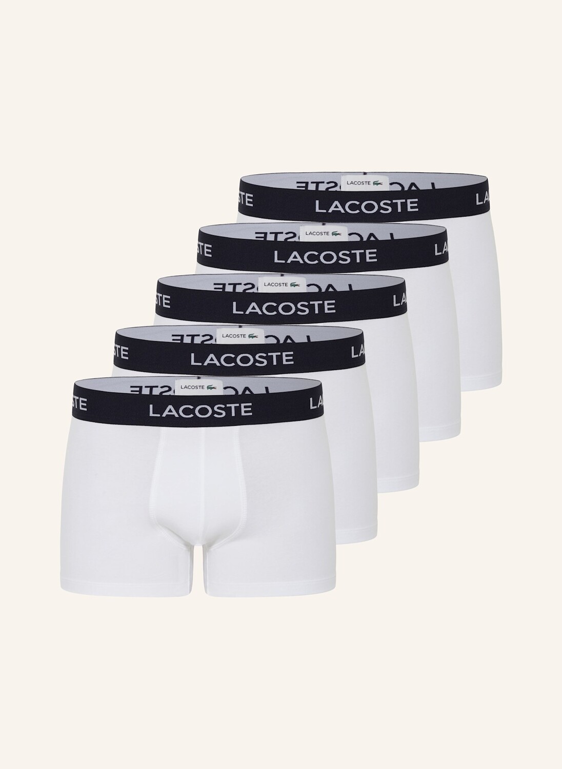 

Упаковка из 5 боксеров. Lacoste, белый