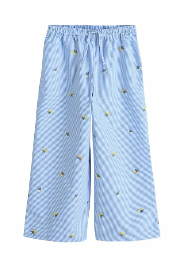 Широкие брюки-пулон Next, Embroidered Ditsy Blue White Stripe