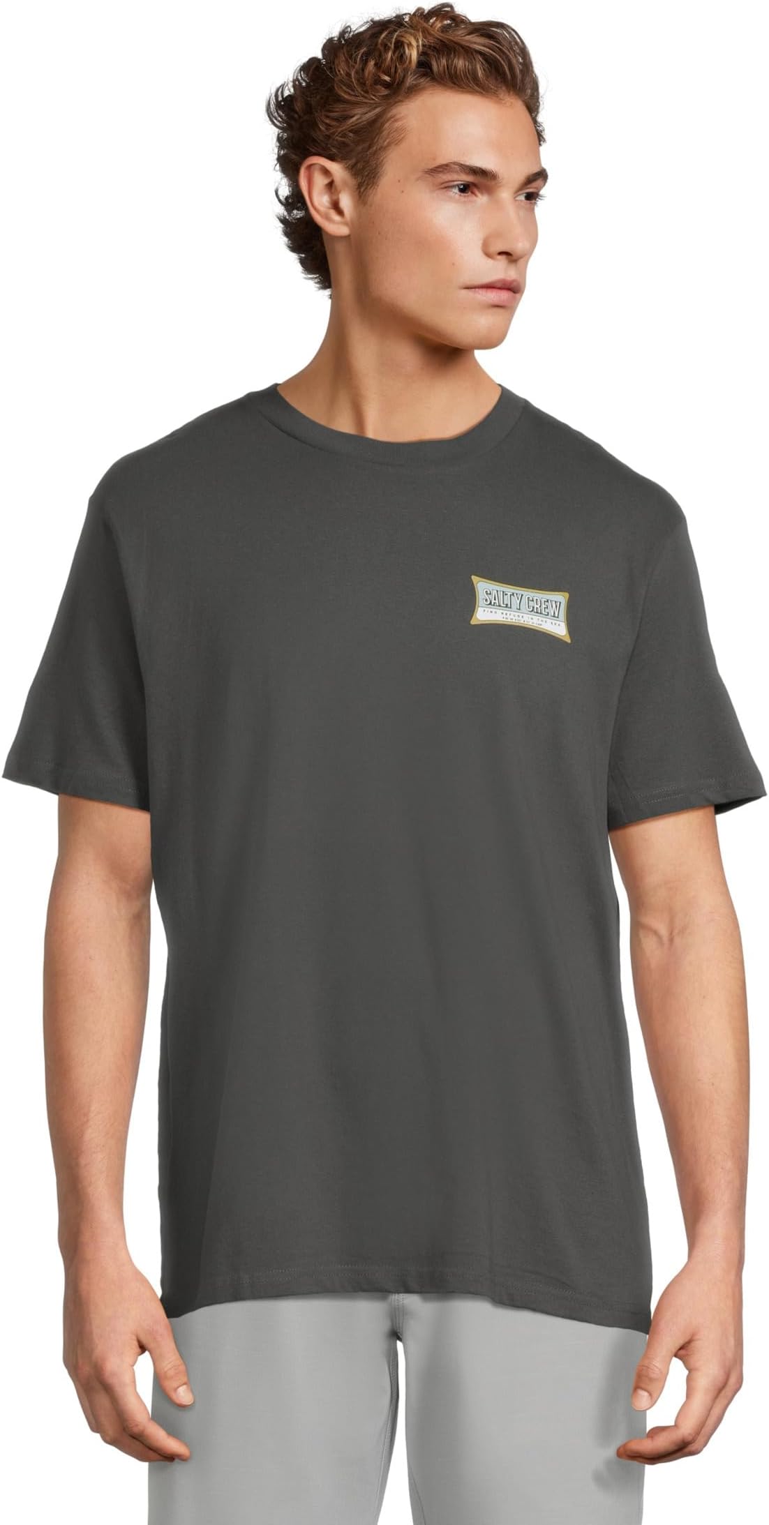 

Мужская классическая футболка с коротким рукавом Essential Salty Crew, Charcoal