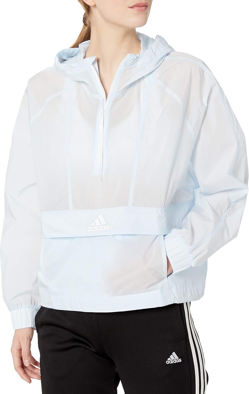 

adidas Женская укороченная ветровка Wind.rdy, Sky Tint