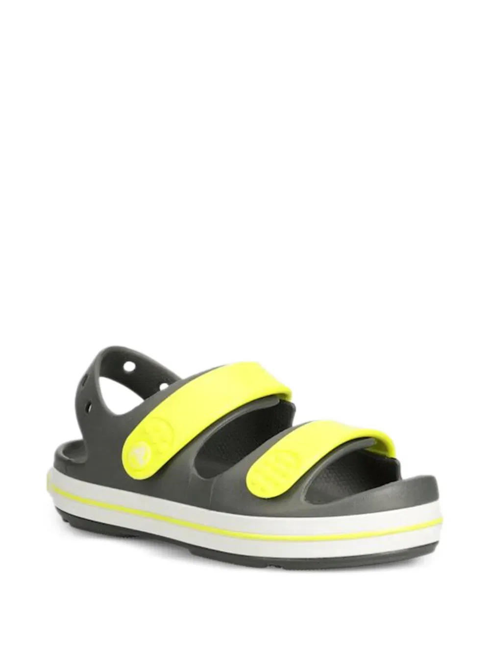Сандалии с ремешками и логотипом Crocs Kids, серый
