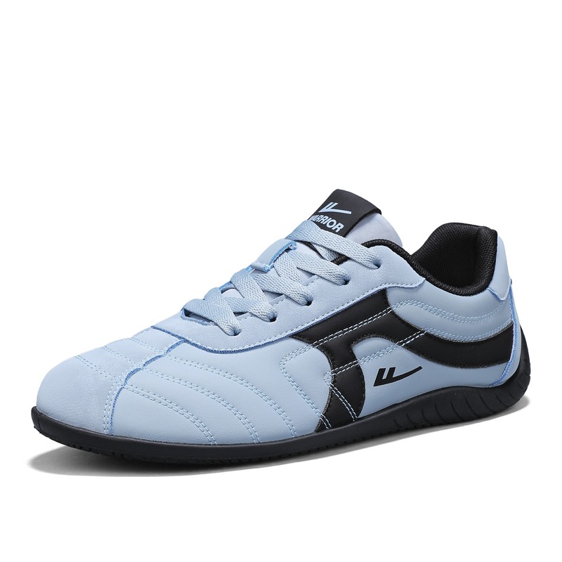 WARRIOR Slip Resistant, Abrasion Resistant, Lightweight Coverage низкие повседневные кроссовки мужские Light Blue Black — фото 3