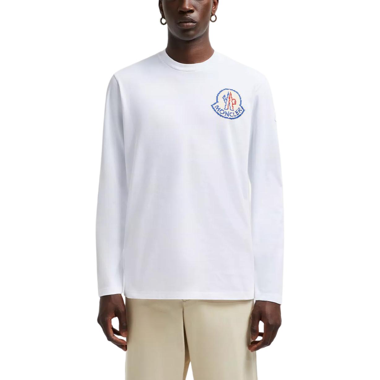 Moncler Футболка мужская белая с круглым вырезом — фото 3