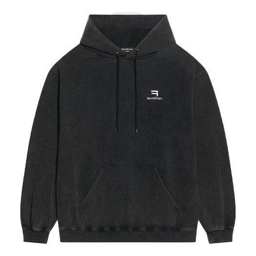 

Толстовка sporty b hoodie medium fit 'black' Balenciaga, черный