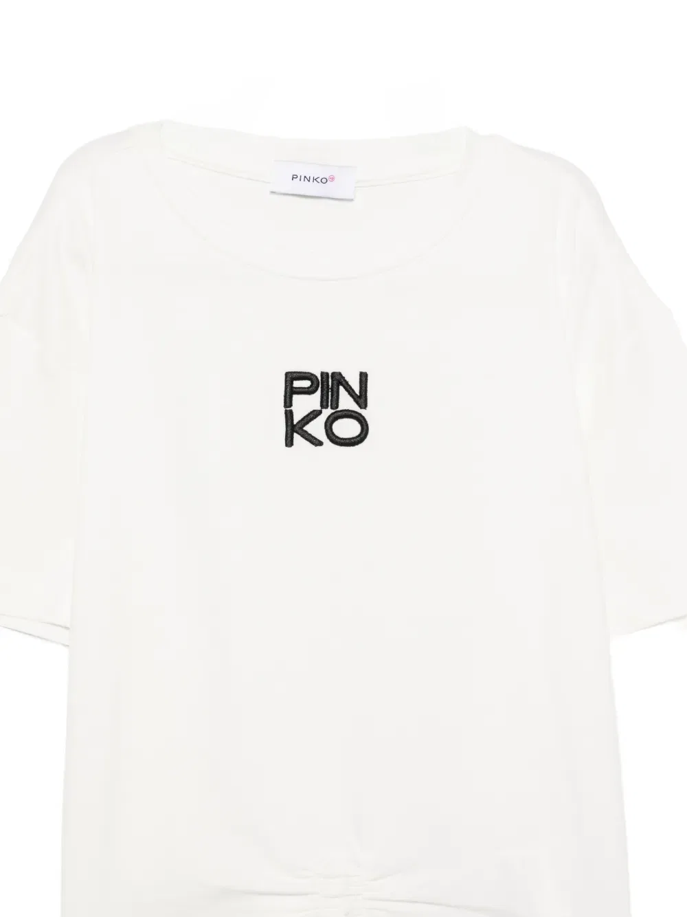 Футболка с вышитым логотипом Pinko Kids, белый — фото 3