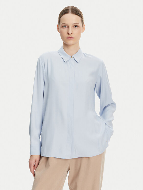 

Свободная рубашка WW0WW44045 Tommy Hilfiger, голубой