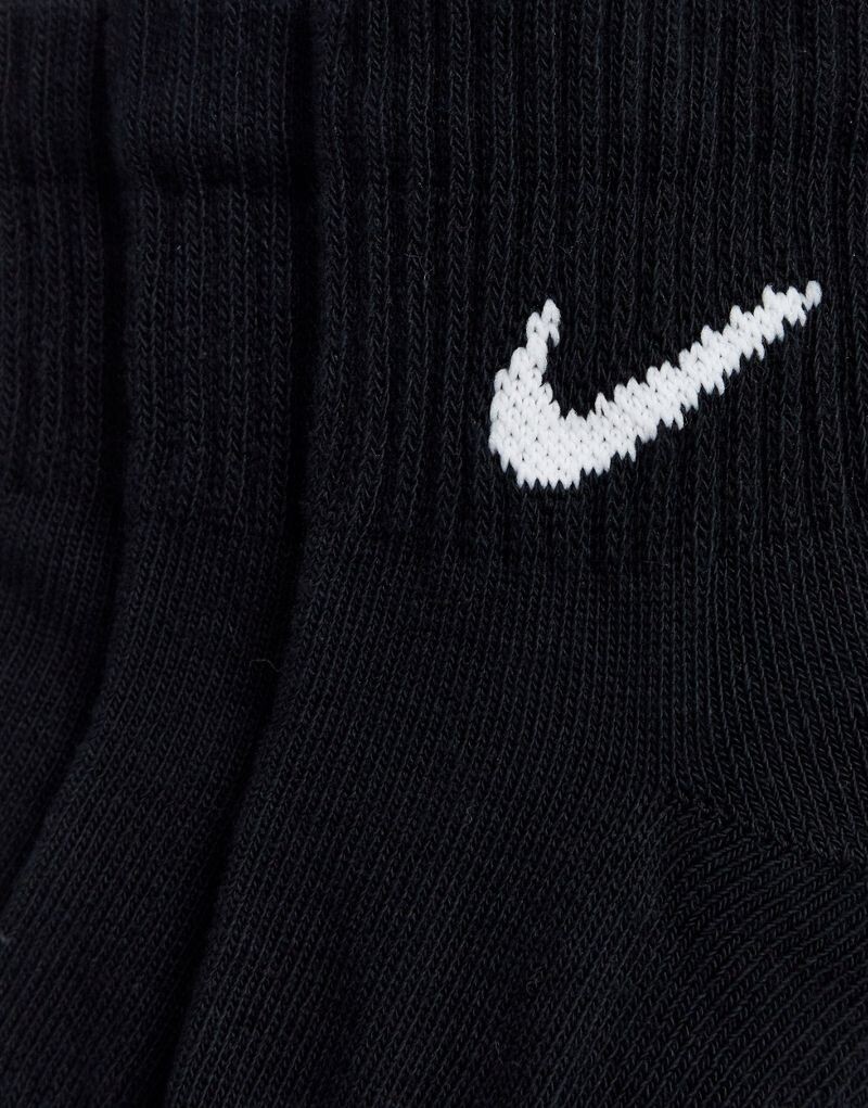 Черные носки до щиколотки из трех пар Nike Everyday Cushioned — фото 3