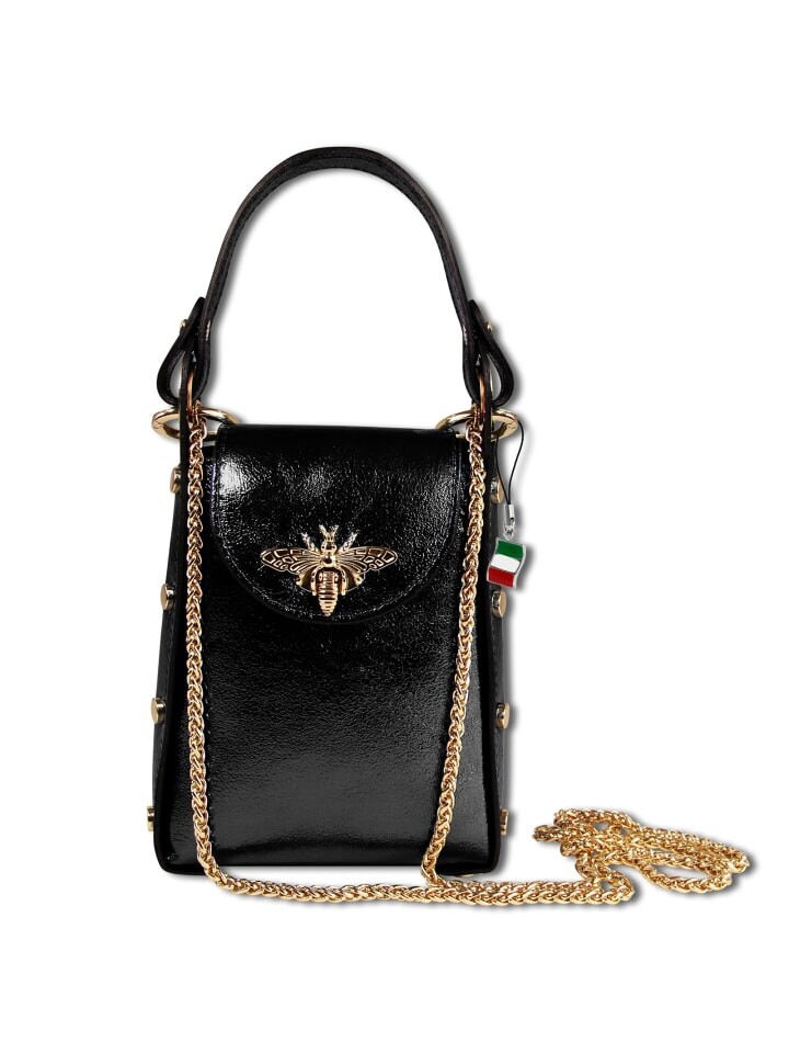 

Наплечная сумка Florence Umhängetasche Leder schwarz ca. 13cm