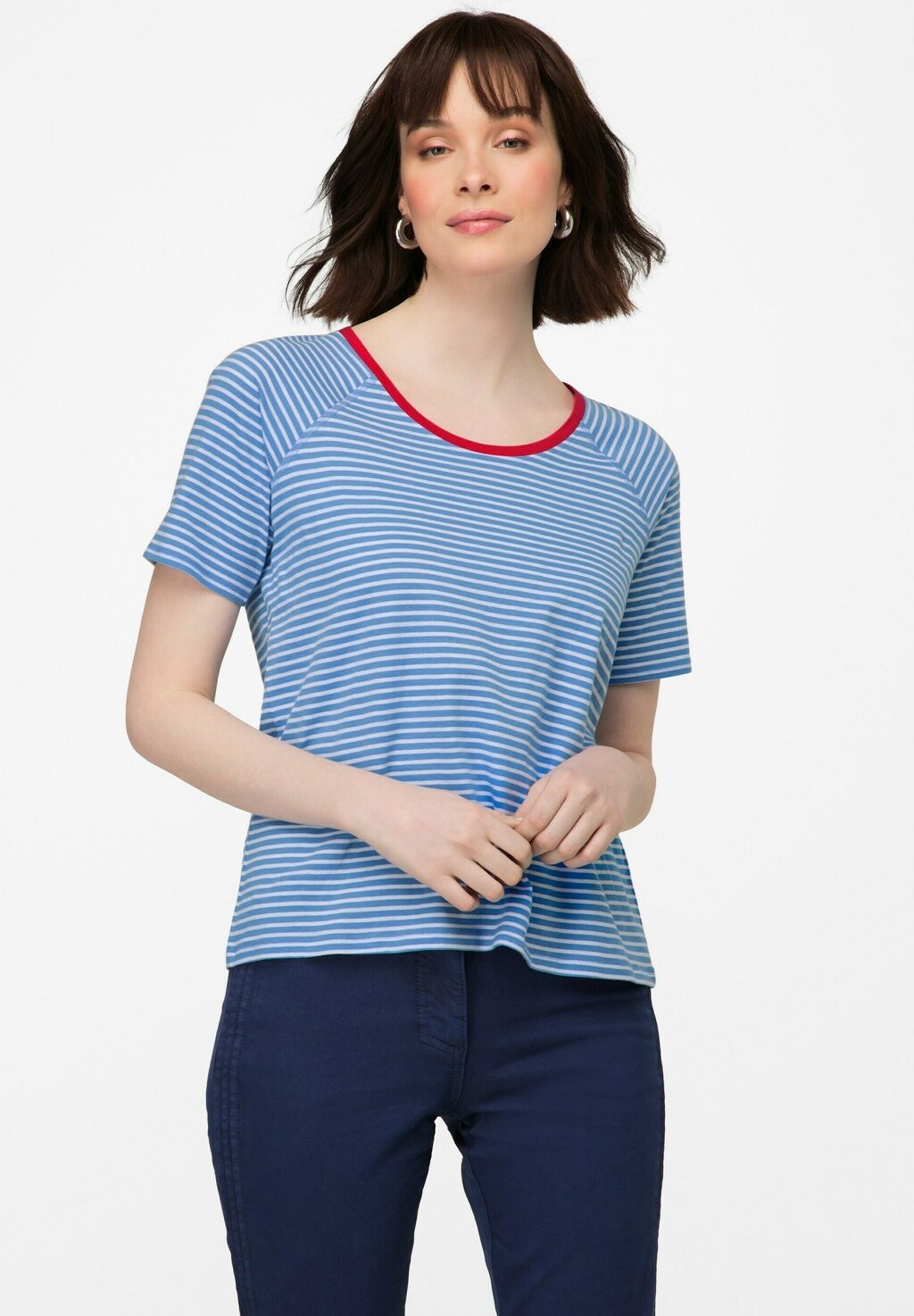 

Футболка с принтом RINGS ROUND NECK RAGLAN SHORT SLEEVE LAURASØN, цвет azurblau