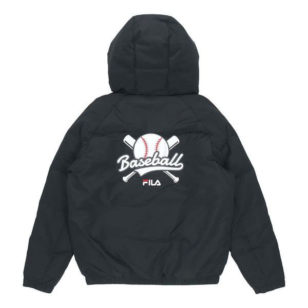 

Куртка logo print down jacket 'black white' Fila Fusion, черный