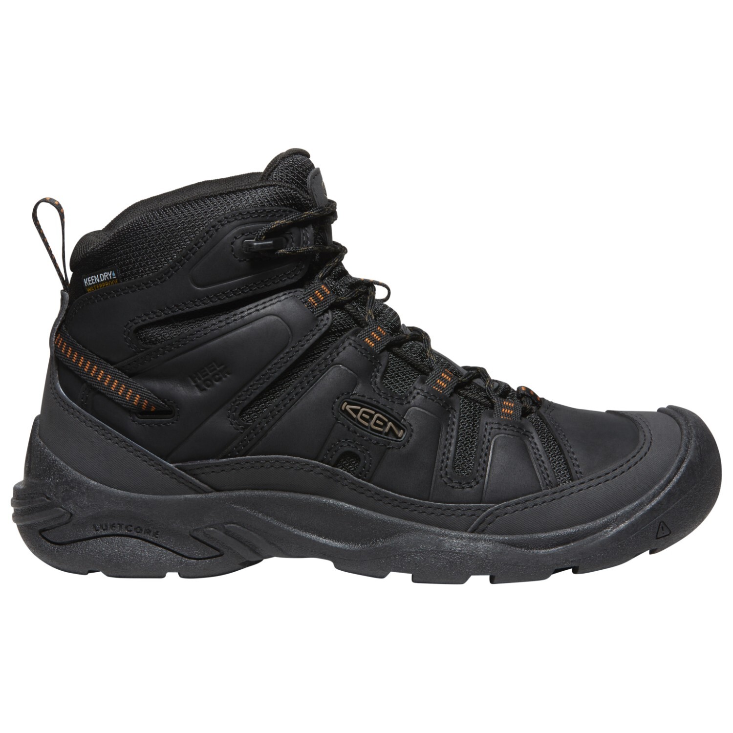 

Ботинки для прогулки Keen Circadia Mid WP, цвет Black/Curry