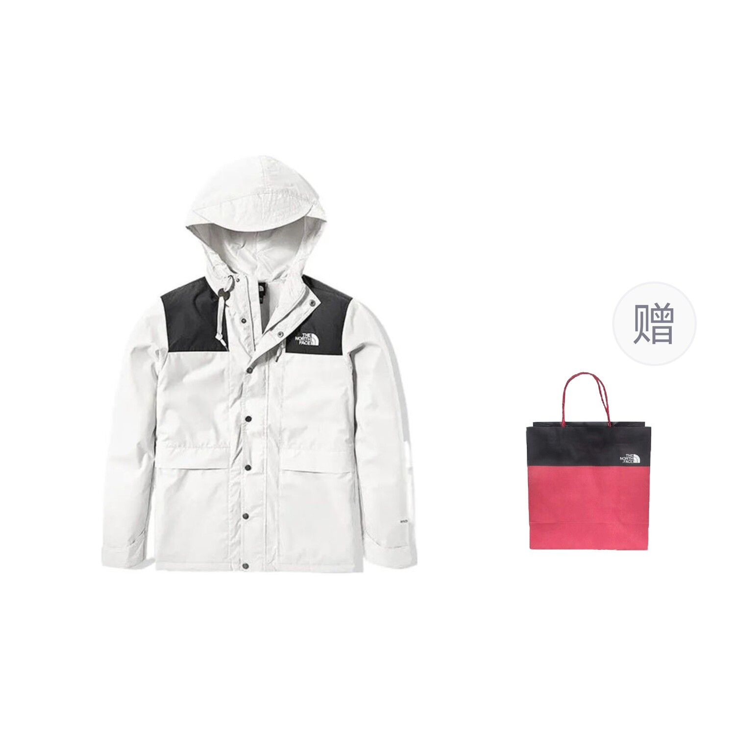 

Куртка мужская белый + подарочный пакет The North Face