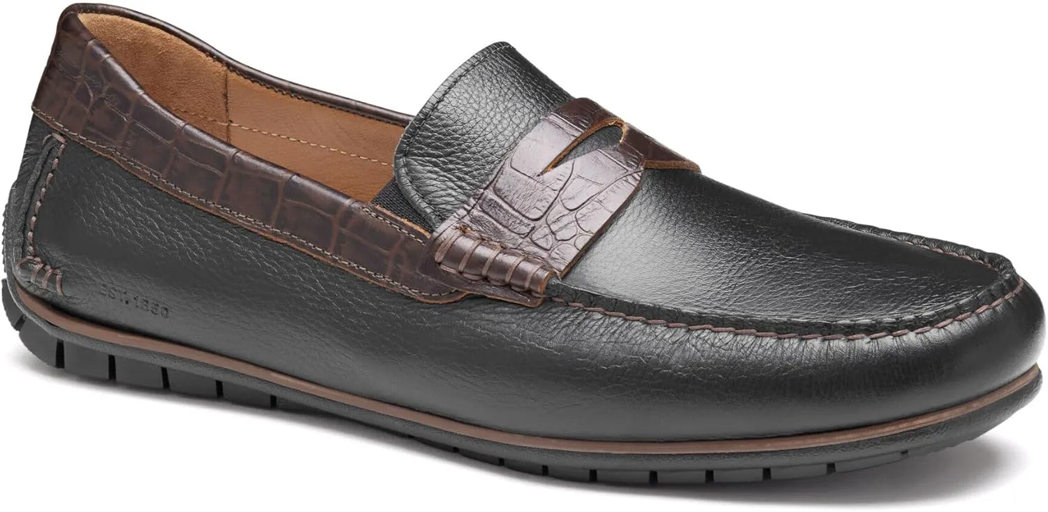 Мокасины Johnston & Murphy Cort 2.0 Penny Slip-On, черный/темно-коричневый — фото 2