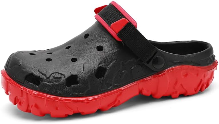 

Мужские сабо для сада, взрослые мюли, спортивные сандалии, летние водные и пляжные туфли, повседневные тапочки, легкие, дышащие, с нескользящей подошвой Miluoluo, черный