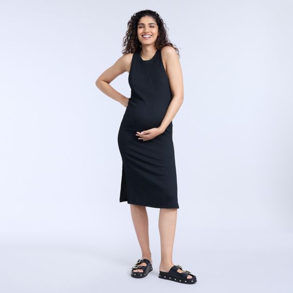 

Беременное платье-майка с racerback Motherhood, цвет black texture