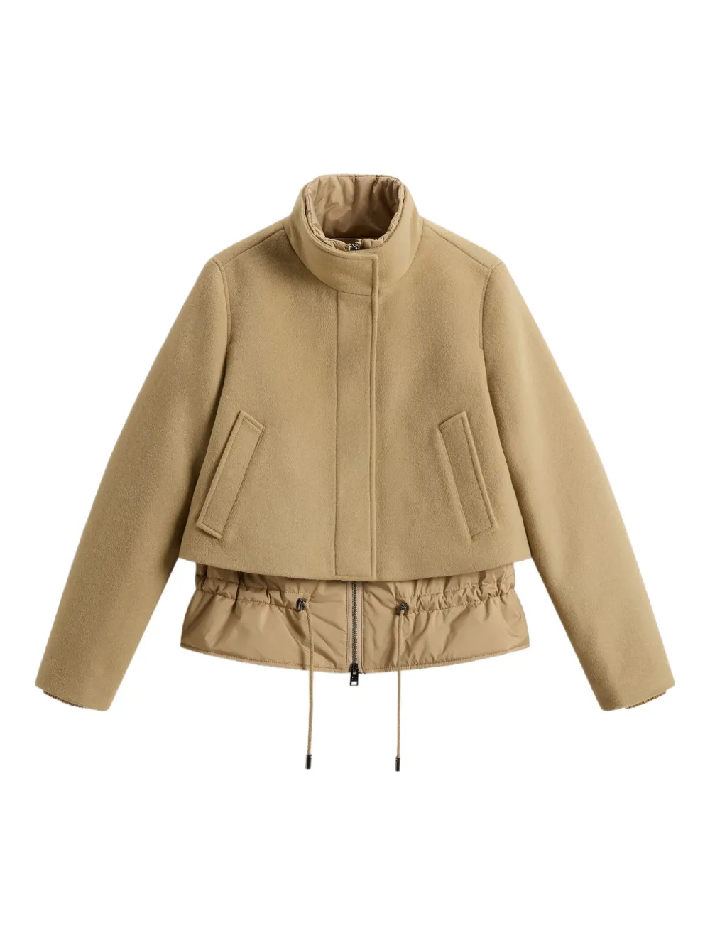 

Куртка с высоким воротником и вставками WOOLRICH, коричневый