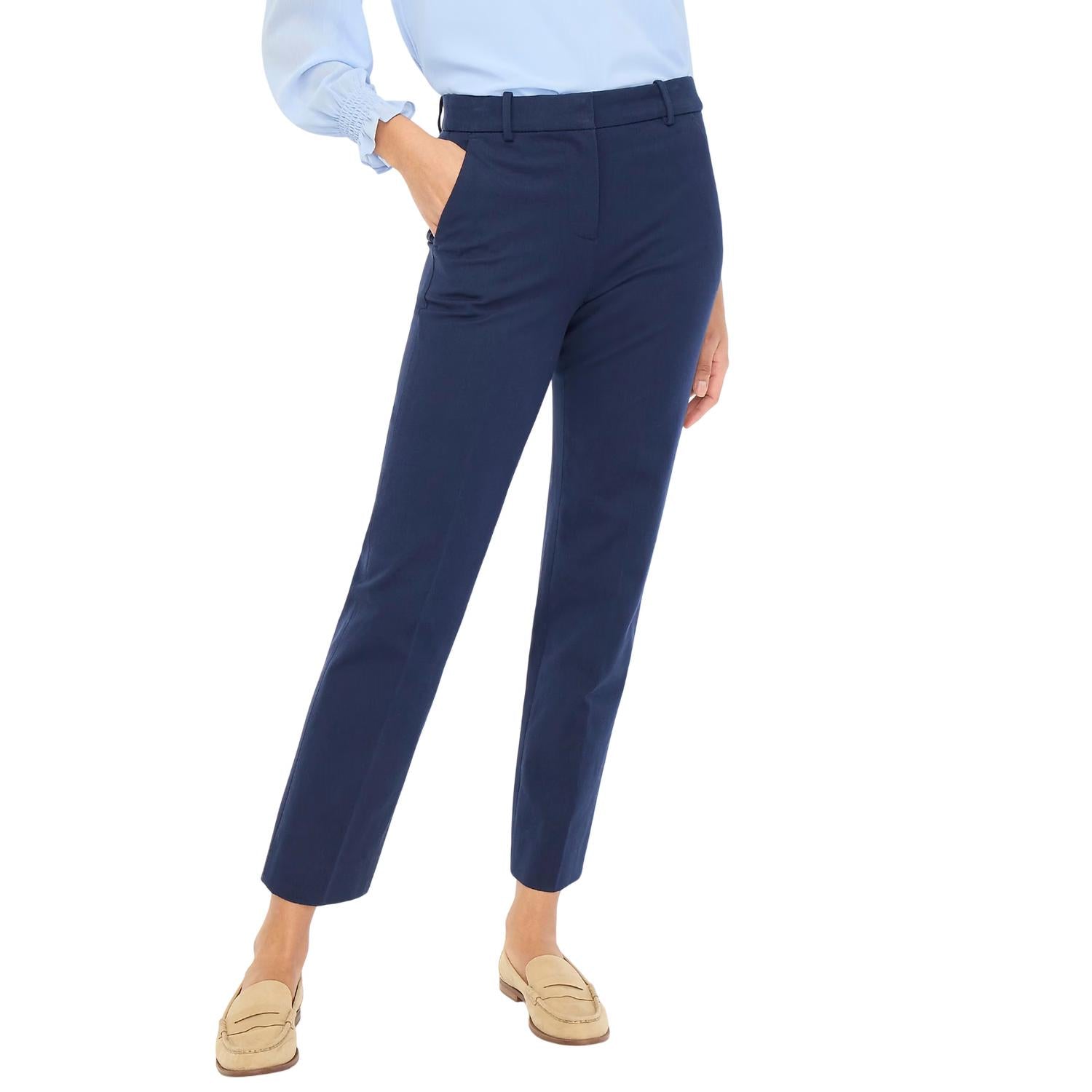 

Женские прямые брюки Kallie темно-синего цвета J.Crew