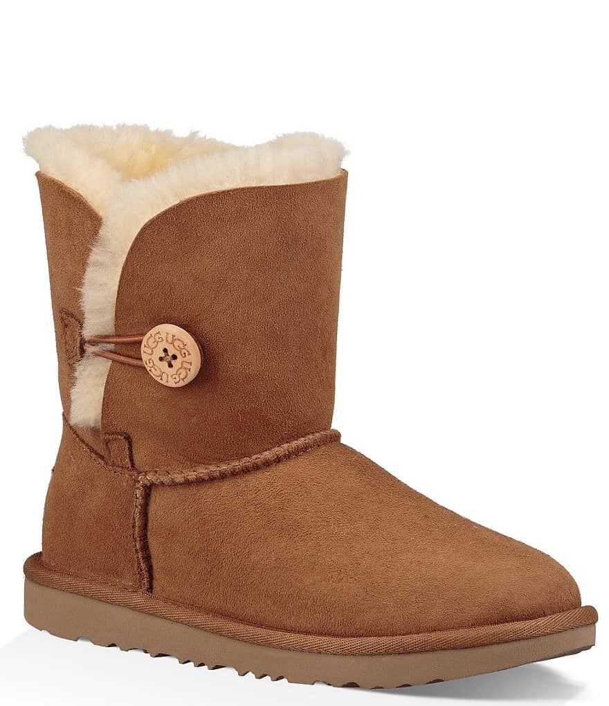 

Водонепроницаемые сапоги UGG для девочек Bailey Button II (для младенцев), коричневый